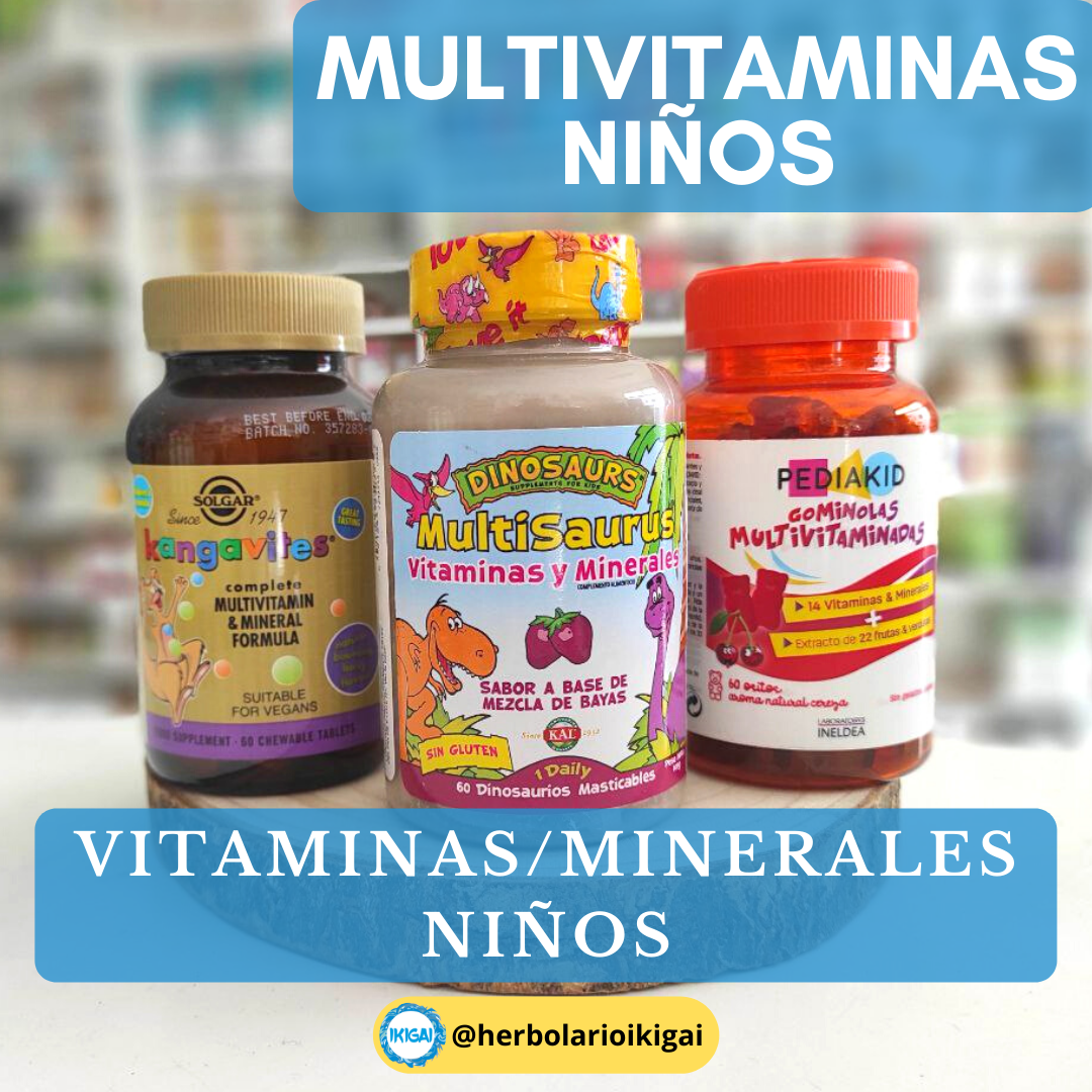 MultiVitaminas y Minerales Niños - Herbolario Centro de Masajes Ikigai